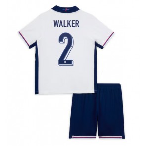 England Kyle Walker #2 Hemmaställ Barn EM 2024 Kortärmad (+ Korta byxor)